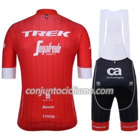 Conjunto Maillot + Culotte Corto con tirantes 2018 Trek-Segafredo N001